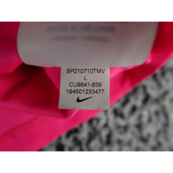 NIKE Dri-FIT Victory Micro Print‎ Golf Polo Men's Large HyperPink CU9841 - Picture 10 of 12